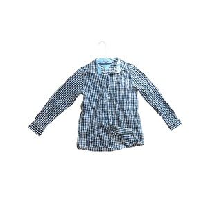 Tommy Hilfiger Blue and White Checkered Button Down Shirt